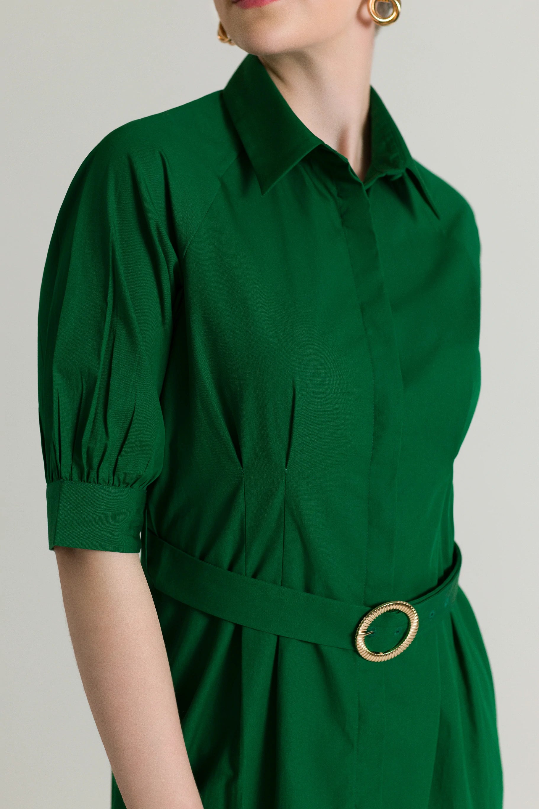 Classic Collared Flowy Dress
