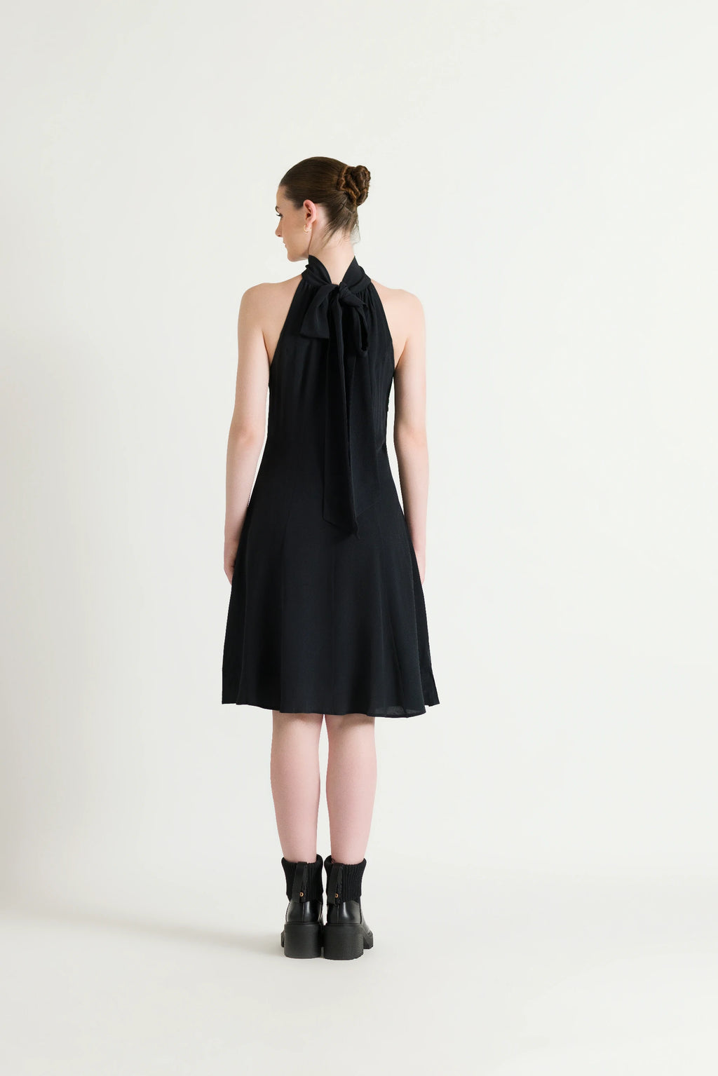A-Line Flared Black Dress