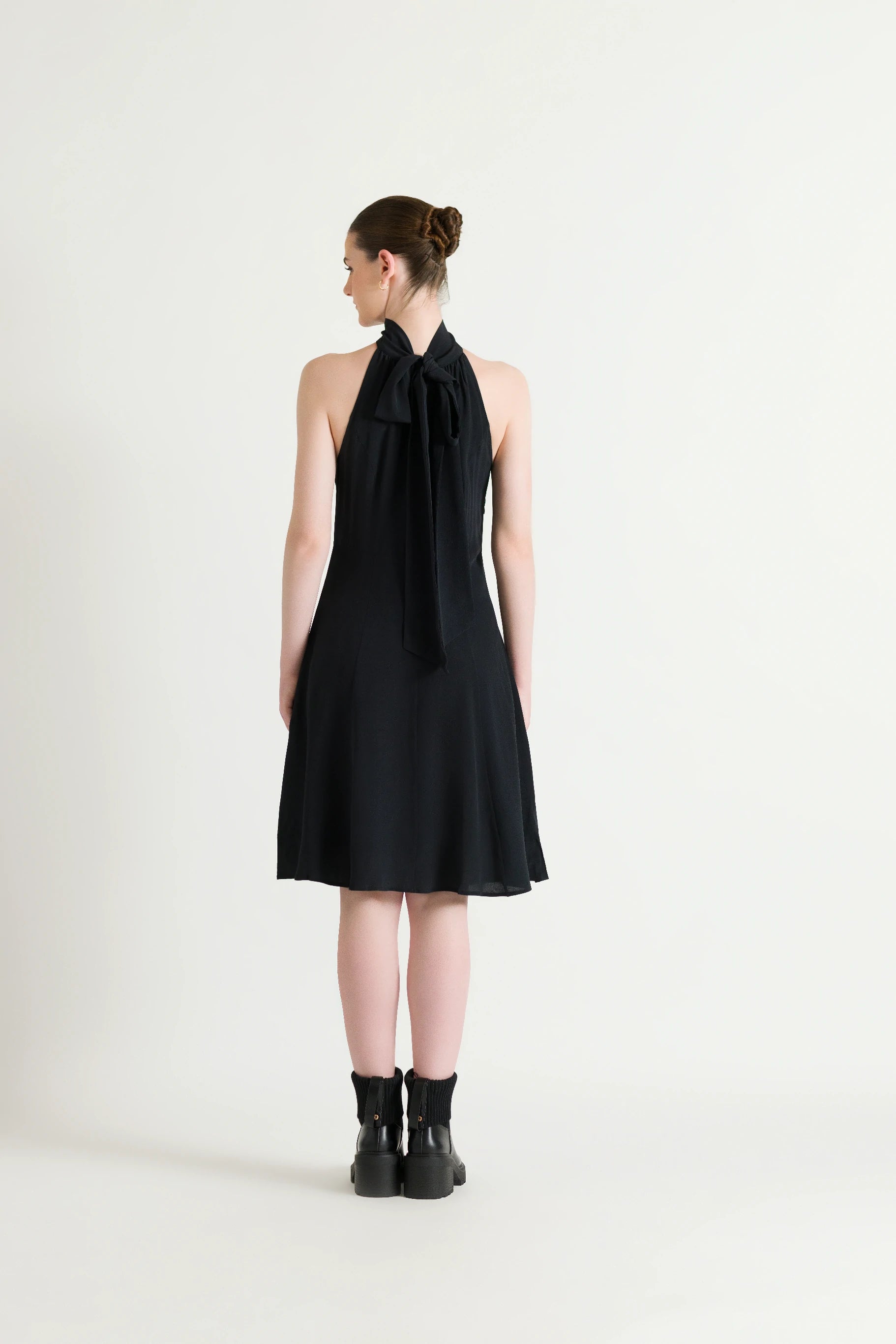 A-Line Flared Black Dress