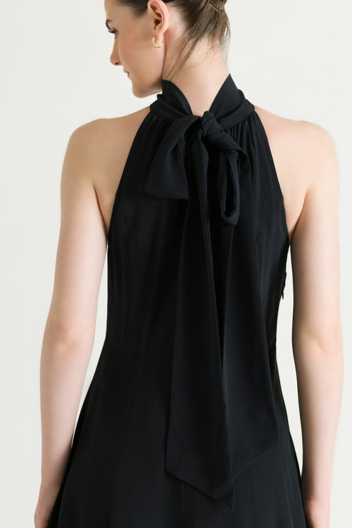 A-Line Flared Black Dress