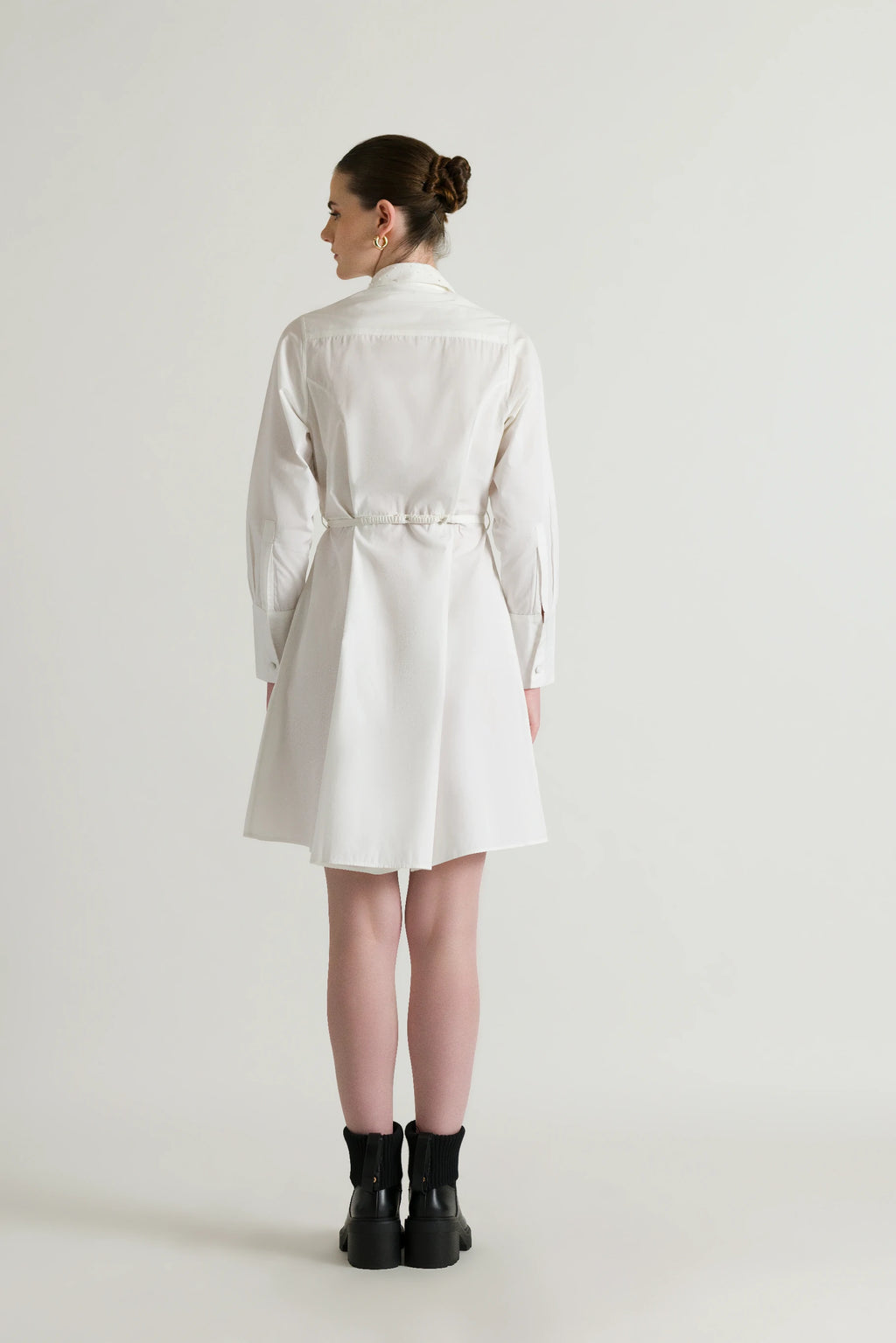 Embroidered White Mini Dress