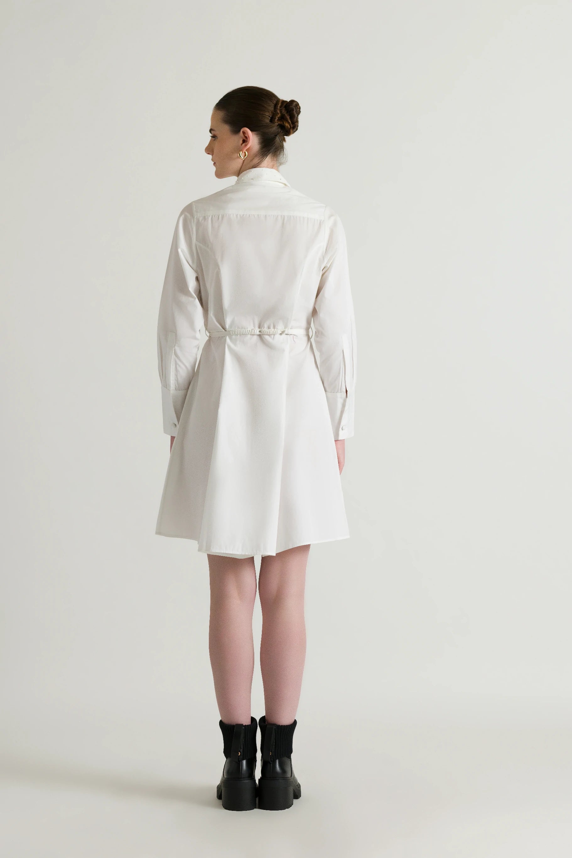 Embroidered White Mini Dress